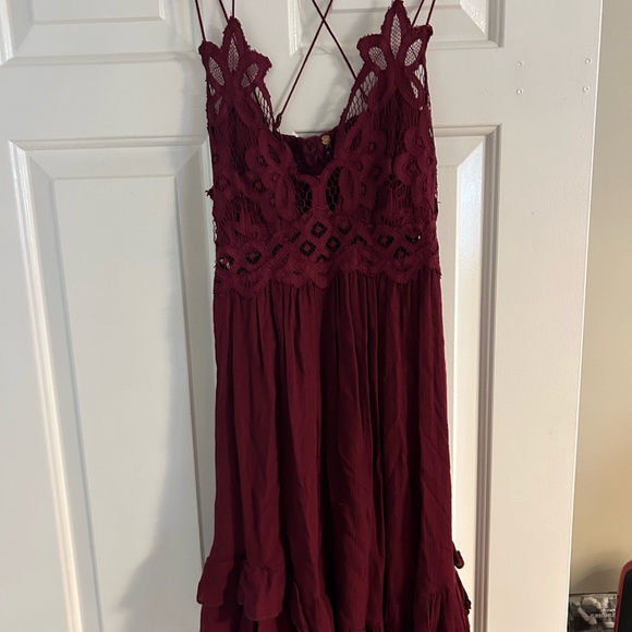 XS Free People Burgundy Dress - Picture 3 of 3